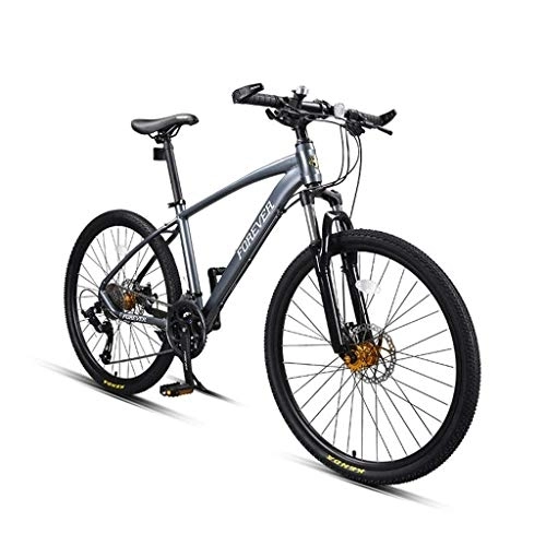 Mountain Bike : MQJ 27-Speed Mountain Bike Men and Women Variable Speed Double Shock-Absorbing Lightweight Bicycle Aluminum Alloy Frame, 26 Inches a, a