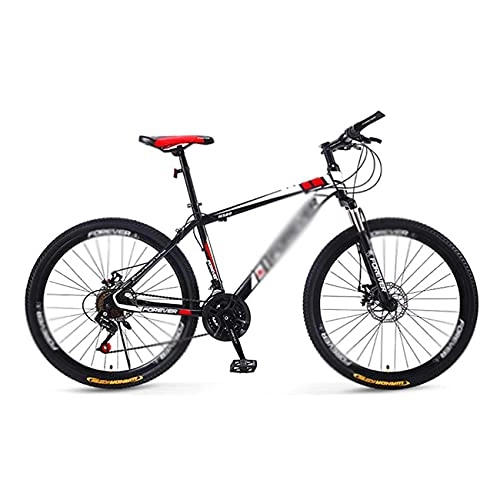 Mountain Bike : MQJ Front Shock Mountain Bike Boys, Girls, Mens and Womens 26 inch Wheels with 21 Speed Shifter with High-Carbon Steel Frame / Red / 21 Speed