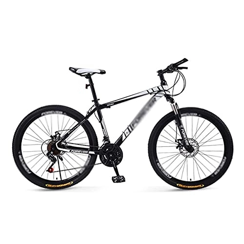Mountain Bike : MQJ Mountain Bike 21 Speed Bicycle Front Suspension MTB Carbon Steel Frame 26 in 3 Spoke Wheels Suitable for Men and Women Cycling Enthusiasts / Black / 21 Speed