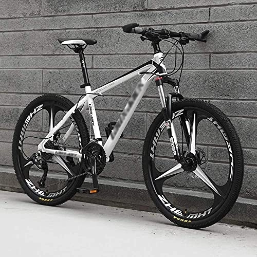 Mountain Bike : MQJ Mountain Bike, 24 / 26 inch Adult with 21 / 24 / 27 / 30 Speed Mountain Bike Light Aluminum Alloy Full Suspension Frame Front Fork Disc Brake, B~26 Inches, 30 Speed