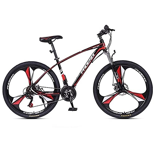 Mountain Bike : MQJ Mountain Bike 24 / 27 Speed 27.5 Inches Wheels Front and Rear Disc Brakes Bicycle for a Path, Trail &Amp; Mountains / Red / 24 Speed