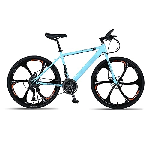 Mountain Bike : MTB, Bike Six Knife Wheel 24 Inches, Mountain Bike 30 Speed Double Disc Brake Mountain Bikes Half Aluminum Pedal Thicker Tires Mens Bikes Wear Resistant