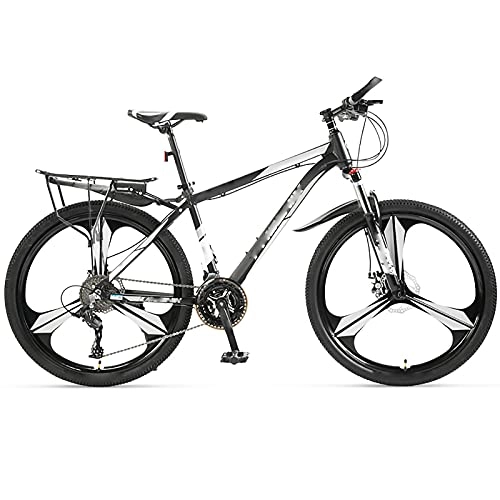 Mountain Bike : MTB, Bike With Rear Shelf Aluminum Alloy Frame, Mountain Bike 27 Speed Three Knife Wheel Mountain Bikes 26 Inches Double Disc Brake Mens Bikes Wear-Resistant