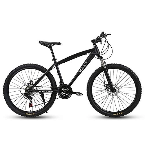 Mountain Bike : MU Bicycle Male Mountain Bike Off-Road Variable Speed Double Disc Brake Men and Women Young Students One Wheel Speed Light Bicycle, E, 24 Inches