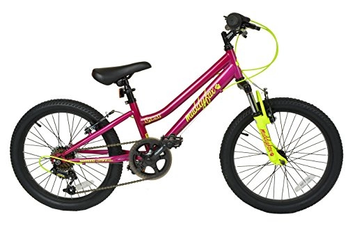 Mountain Bike : Muddyfox Girl Quest Hardtail 6 Speed Youth Bike, Purple / Yellow, 20 Inch