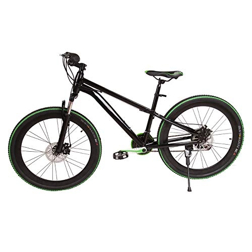 Mountain Bike : MuGuang 26 Inches 7 Speed Bicycle MTB Mountain Bike Disc Brakes Unisex for Adult (black+green)