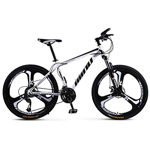 Mountain Bike : MUYU 21-Speed(24-Speed, 27-Speed, 30-Speed) Mountain Bike 26 inches Front and rear double disc brakes, White, 27speed