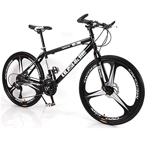 Mountain Bike : MUYU 21-Speeds (24-Speeds, 27-Speeds, 30-Speeds) Mountain Bike Outdoor Sports Cycling Bicycle Dual Disc Brake, Black, 21speeds