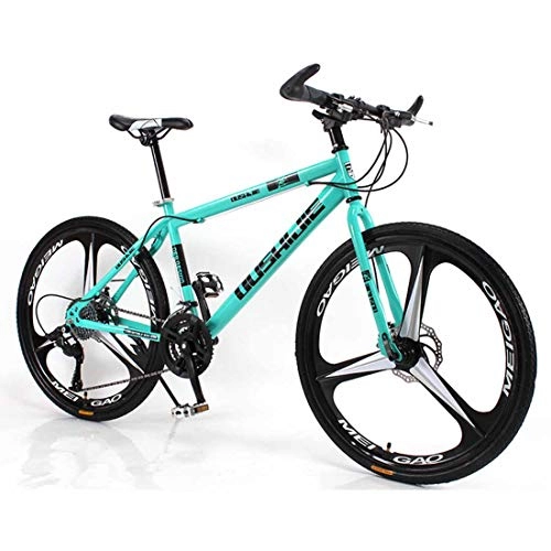Mountain Bike : MUYU 21-Speeds (24-Speeds, 27-Speeds, 30-Speeds) Mountain Bike Outdoor Sports Cycling Bicycle Dual Disc Brake, Green, 21speeds