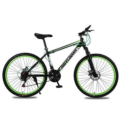Mountain Bike : MUYU 26 inch Mountain Bike 21-spee Road Bicycle Dual Disc Brake, Green