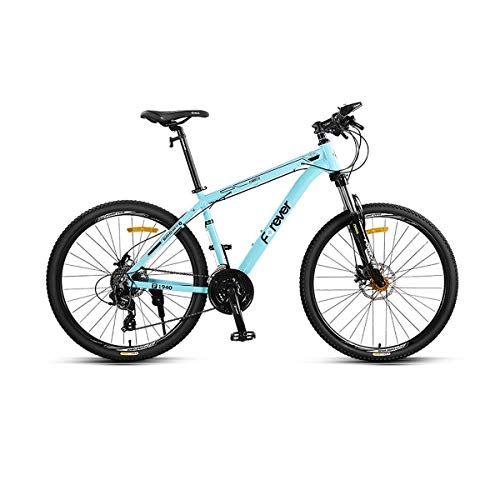 Mountain Bike : MUZIWENJU Bicycle, Mountain Bike, Adult Male Student Bicycle, 26 Inch 21 Speed, Road Bike (Color : Light blue, Edition : 21 speed)
