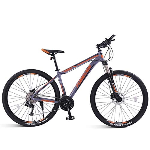 Mountain Bike : MYRCLMY Mountain Bike, Variable Speed, Light Weight, Adult Women's Bicycle, Double Shock Absorption Off-Road Racing, Men's And Women's Bicycle, 33-Speed Shock, Orange, 26inch
