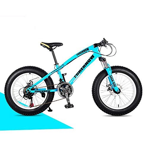 Mountain Bike : N\A ZGGYA 24-inch Mountain Bike, High-carbon Steel Frame, Double Full Suspension Double Disc Brakes, 24-speed Bicycle, Snow Bike
