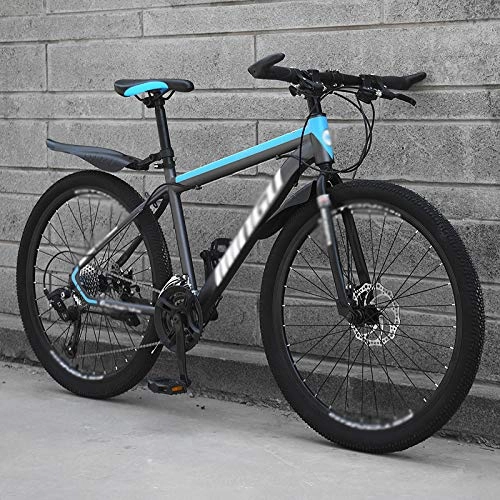 Mountain Bike : N\A ZGGYA Mens Bike 26 Inch Bycicles Hybrid, 21 Speed Regulation, Mountain Bike With Front Suspension Adjustable Seat, High Carbon Steel Hard Tail Mountain Bike