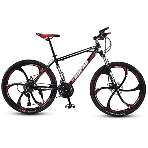 Mountain Bike : N / B Dual Suspension Mountain Bike, Front and Rear Disc Brake Mountain Bicycle with Adjustable Seat, 26 Inch 21 / 24 / 27 Speed, for Commuting Outdoors