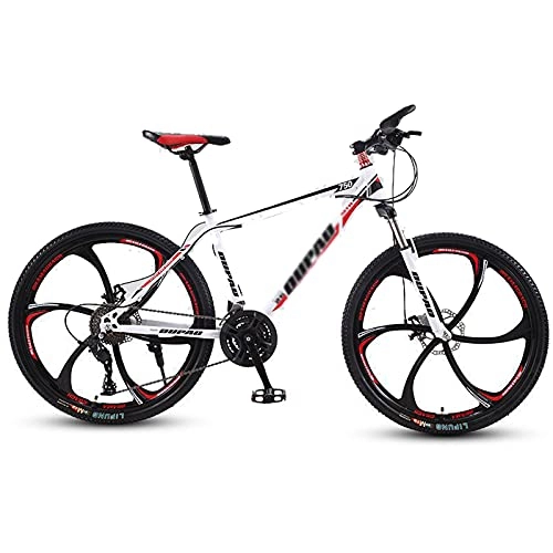 Mountain Bike : N / B Dual suspension Mountain Bike, Front and Rear Disc Brake Mountain Bicycle with Adjustable Seat, 26 Inch 27 Speed, for Commuting Outdoors