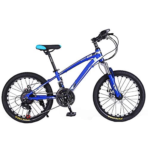 Mountain Bike : NBWE Bicycle Aluminum Frame Front and Rear Disc Brakes Children Mountain Bike 20 Inch 21 Speed Off-Road Cycling