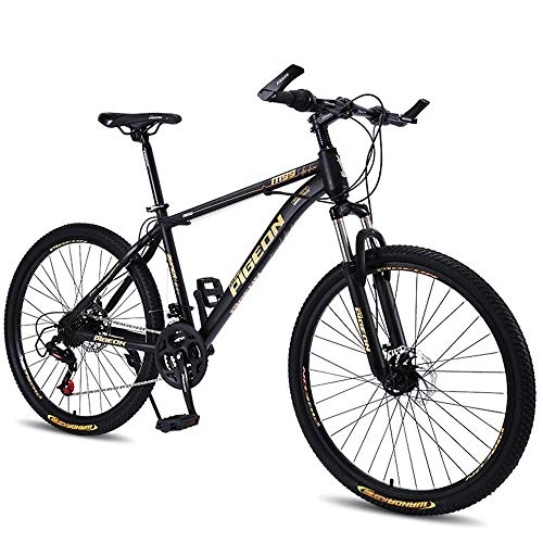 Mountain Bike : NBWE Mountain Bike Bicycle Double Disc Brakes Road Bicycle Off-Road Vehicle Male and Female Students Adult 26 Inch 27 Shifting Commuter bicycle