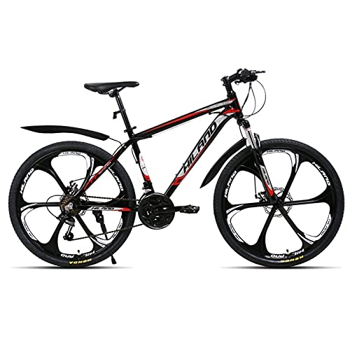 Mountain Bike : NC HILAND 26 Inch Steel Frame MTB 21 Speed Bicycle Mountain Bike Bicycle With SAIGUAN Shifter And Double Disc Brake