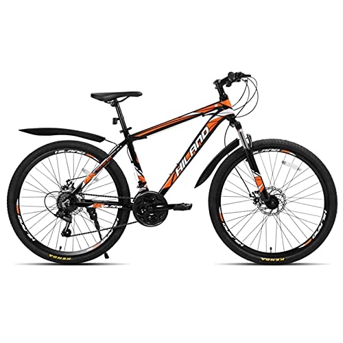 Mountain Bike : NC HILAND Bicycle 26 '' 21 Speed Suspension Mountain Bike, Mechanical Disc Brake With TZ50 And TEC Chains, CTS Tires