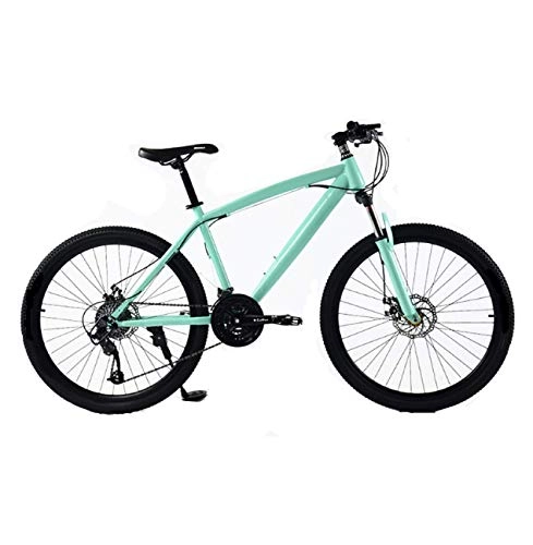 Mountain Bike : ndegdgswg Mountain Bikes, Double Disc Brakes Variable Speed Men and Women Light Cross Country Commuting To Work 26inches24speed green