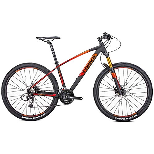 Mountain Bike : NENGGE Adult Mountain Bikes, 27-Speed 27.5 Inch Big Wheels Alpine Bicycle, Aluminum Frame, Hardtail Mountain Bike, Anti-Slip Bikes, Orange