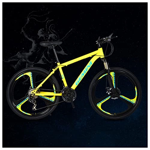 Mountain Bike : NENGGE Mountain Bike 26 Inch Wheels, 27 Speed High Carbon Steel Frame Trail Bicycle with Suspension Multiple Colors Double Disc Brake, Lightweight, 12 Constellations for Men Women Adult, Gemini