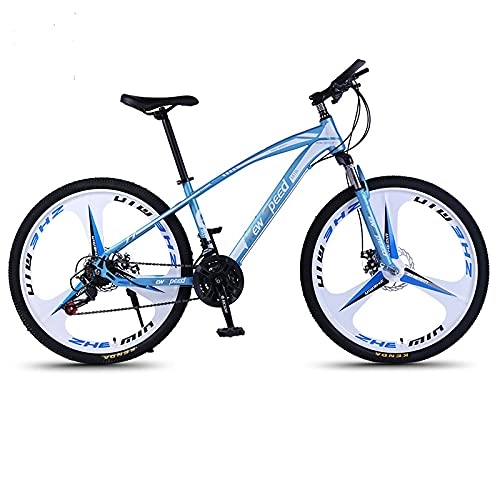 Mountain Bike : NewSpeed Adult Mountain Bike, 26-Inch Wheels, Mens, Womens Steel Frame, Shimano 21 Speed, Disc Brakes (Blue)