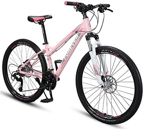 Mountain Bike : Nologo Bicycle 26 Inch Womens Mountain Bikes, Aluminum Frame Hardtail Mountain Bike, Adjustable Seat & Handlebar, Bicycle with Front Suspension, 33 Speed (Size : 27 Speed)