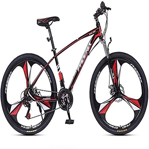 Mountain Bike : NoMI MTB Mountain Bikes Suspension Steel Frame Double Disc Front Brake City Saddle Comfort Lightweight 26 Inch 27 Speed, Red