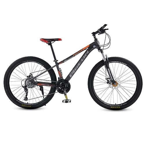 Mountain Bike : NYASAA 26-inch Mountain Bike, Variable Speed Shock Absorption Mechanical Double Disc Brakes, High Carbon Steel Frame, Suitable for Adults (gray 27.5)