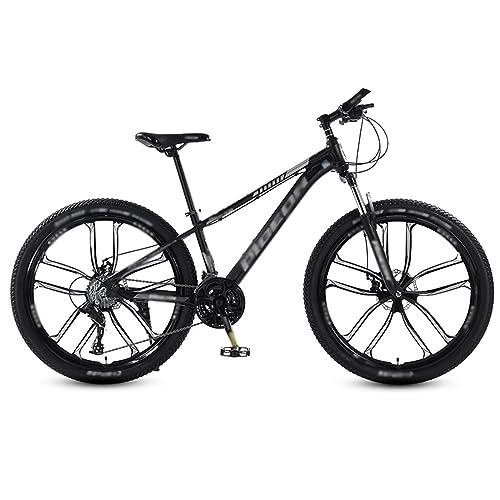 Mountain Bike : NYASAA Mountain Bike, 26-wheel Mountain Bike, High Carbon Steel Frame Anti-slip Wear-resistant Tires, Suitable for Going Out, Sports (black 26)