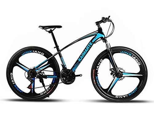 Mountain Bike : OD-B 26 Inch Mountain Bike High Carbon Steel Frame Bicycle Double Disc Brakes Bicycle Spoke Wheel And Knife Wheel Bike, 3knifeB, 21Speed