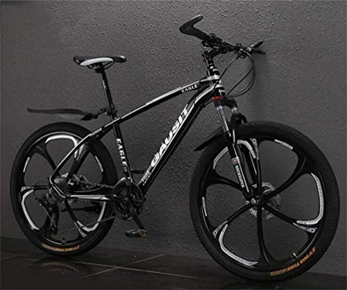 Mountain Bike : Off-road Damping Mountain Bicycle, 26 Inch Wheel Riding Damping Mountain Bike For Adult (Color : Black white, Size : 30 speed)