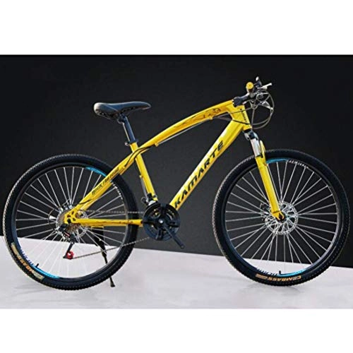 Mountain Bike : Off-road Variable Speed City Road Bicycle Cycling, 26 Inch Riding Damping Mountain Bike Yellow 27 speed
