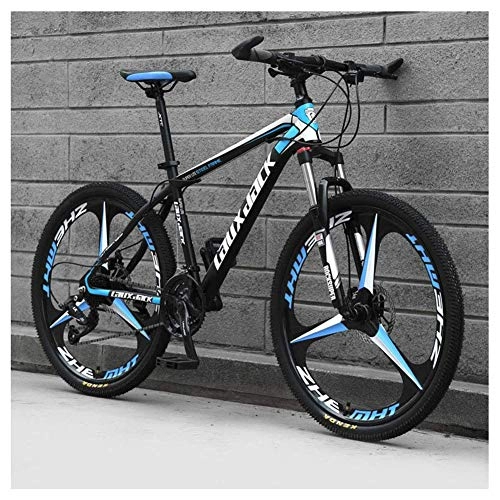 Mountain Bike : Outdoor sports 26" Front Suspension Folding Mountain Bike 30-Speeds Bicycle Men Or Women MTB High-Carbon Steel Frame with Dual Oil Brakes, Black