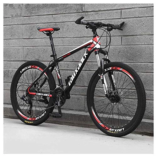 Mountain Bike : Outdoor sports 26" Front Suspension Variable Speed High-Carbon Steel Mountain Bike Suitable for Teenagers Aged 16+ 3 Colors, Black