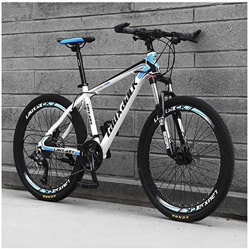 Mountain Bike : Outdoor sports 26" Front Suspension Variable Speed HighCarbon Steel Mountain Bike Suitable for Teenagers Aged 16+ 3 Colors, Blue