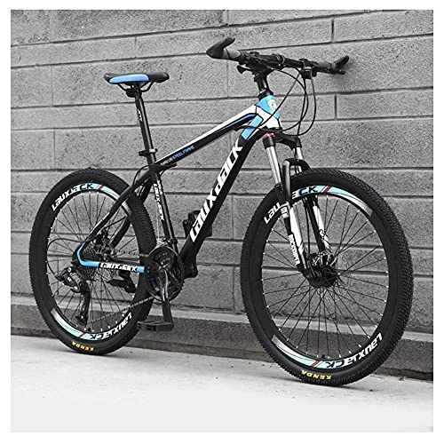 Mountain Bike : Outdoor sports MensDisc Brakes, 26 Inch Adult Bicycle 21Speed Mountain Bike Bicycle, Black