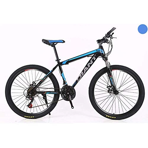 Mountain Bike : Outdoor sports Unisex Mountain Bike, Front Suspension, 21-30 Speeds, 26-Inch Wheels, 17-Inch High-Carbon Steel Frame with Dual Disc Brakes