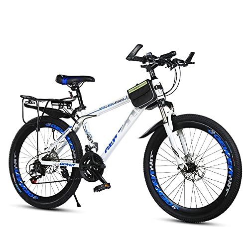 Mountain Bike : Outroad Mountain Bike 24 26-Inch Wheel 24 Speed Double Disc Brake Bicycle Suspension Fork Rear Anti-Slip Bike For Adult Or Teens