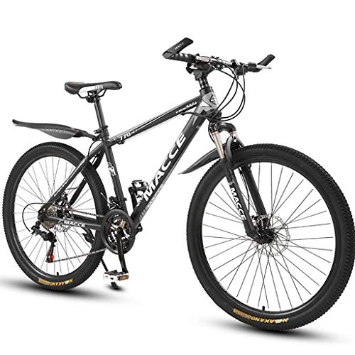 Mountain Bike : Outroad Mountain Bike 26Inch, Double Disc Brake Suspension Fork Anti-Slip Bikes, for Adult Or Teens, 24speed black