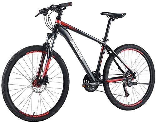 Mountain Bike : PARTAS Senior Rider-26 Inch Adult Mountain Bikes, 27-Speed Mountain Bicycle, Men's Aluminum Frame Hardtail Mountain Bike, Dual-Suspension Alpine Bicycle, (Size : M), Size:Medium (Size : Medium)
