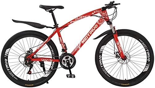 Mountain Bike : PARTAS Travel Convenience Commute - ATV Mountain Bike Mountain Bike Dual Disc Damping 26-Inch Bicycle for Adult Students Travel Outing, Red, 21