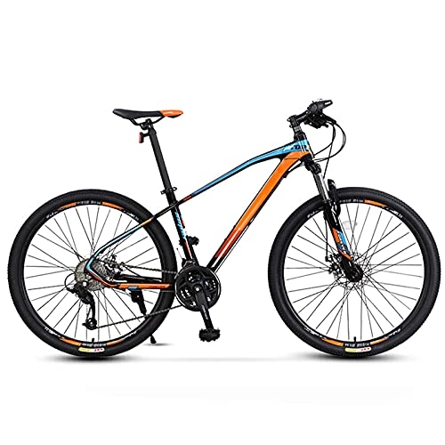 Mountain Bike : Pateacd Mountain Bike 26" for Adult Men And Women 27 Speed Gears Lightweight Alloy Front Suspension MTB Bike Downhill Bicycle with Disc Brakes Shock Absorbing Sport Bikes, Blue