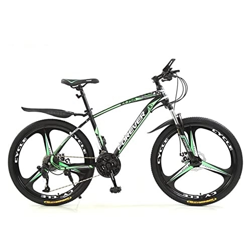 Mountain Bike : PBTRM Full Suspension 24 / 26 Inch Mountain Bike with High Carbon Steel Frame, Featuring 3 Spoke Wheels 21 / 24 / 27 / 30 Speed, Double Disc Brake And Dual Suspension Anti-Slip, 26" B, 27 Speed