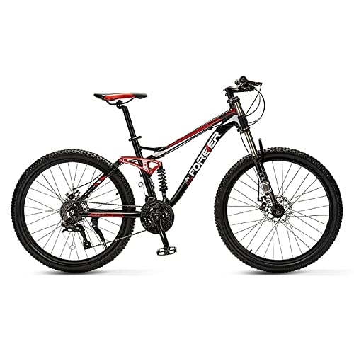 Mountain Bike : PBTRM Mountain Bike 26 Inch Wheels, 30 Speed Montain Bicycle with Suspension, Double Disc Brakes, Full Suspension MTB for Men Women Adult, D