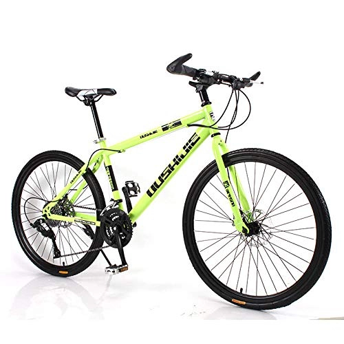 Mountain Bike : peipei Mountain Bicycle 26 Inch 21 Speed Adult Student-Green_155-185cm