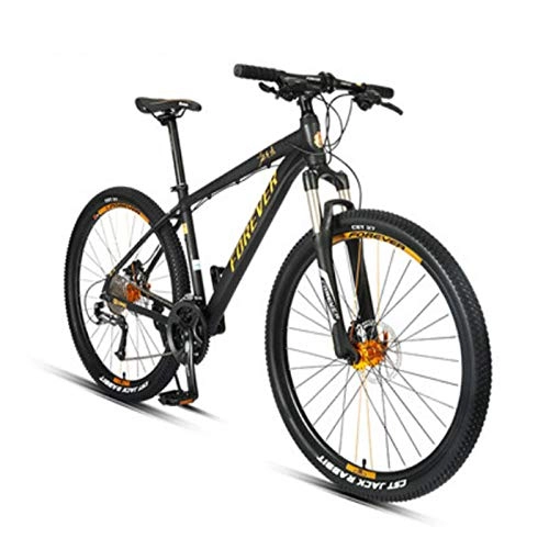 Mountain Bike : peipei Mountain bike cross-country adult male gearbox dual disc brakes-Black gold_Other