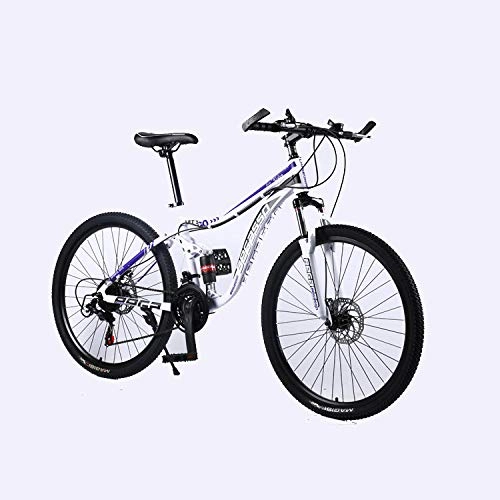 Mountain Bike : PengYuCheng Full suspension mountain bike 24 speed bicycle 26 inch men's mountain bike disc brake city bicycle, fully adjustable front and rear suspension, off-road bicycle-Q5